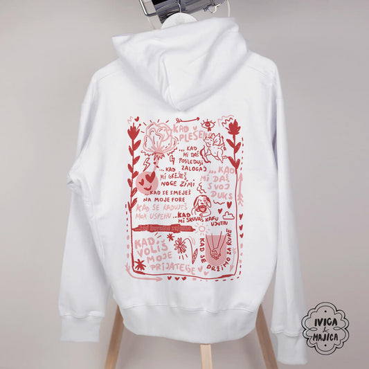 Ljubav je – Ženski duks sa kapuljačom