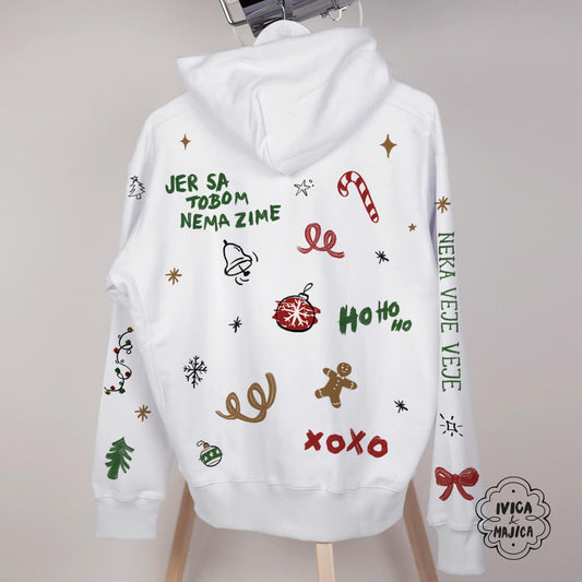 Ol aj vont for Krisms – Muški oversize duks