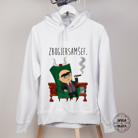 Zbog jer sam šef - Muški duks sa kapuljačom