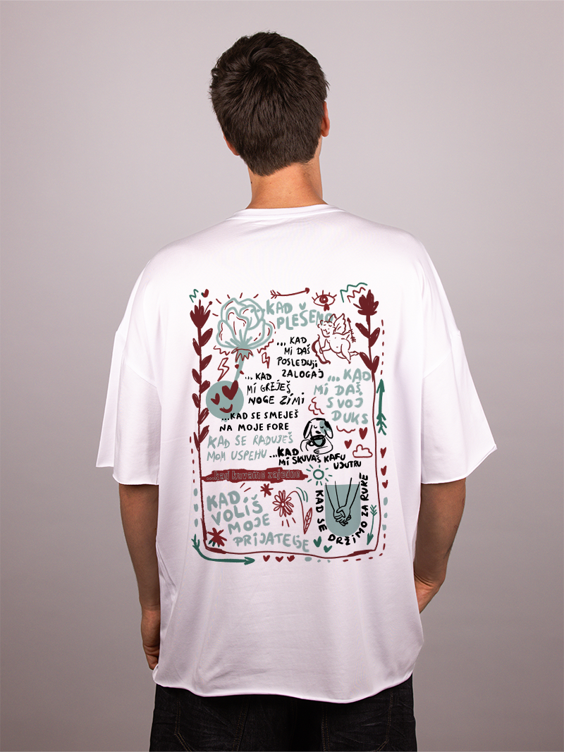 Ljubav je - Muška oversize majica