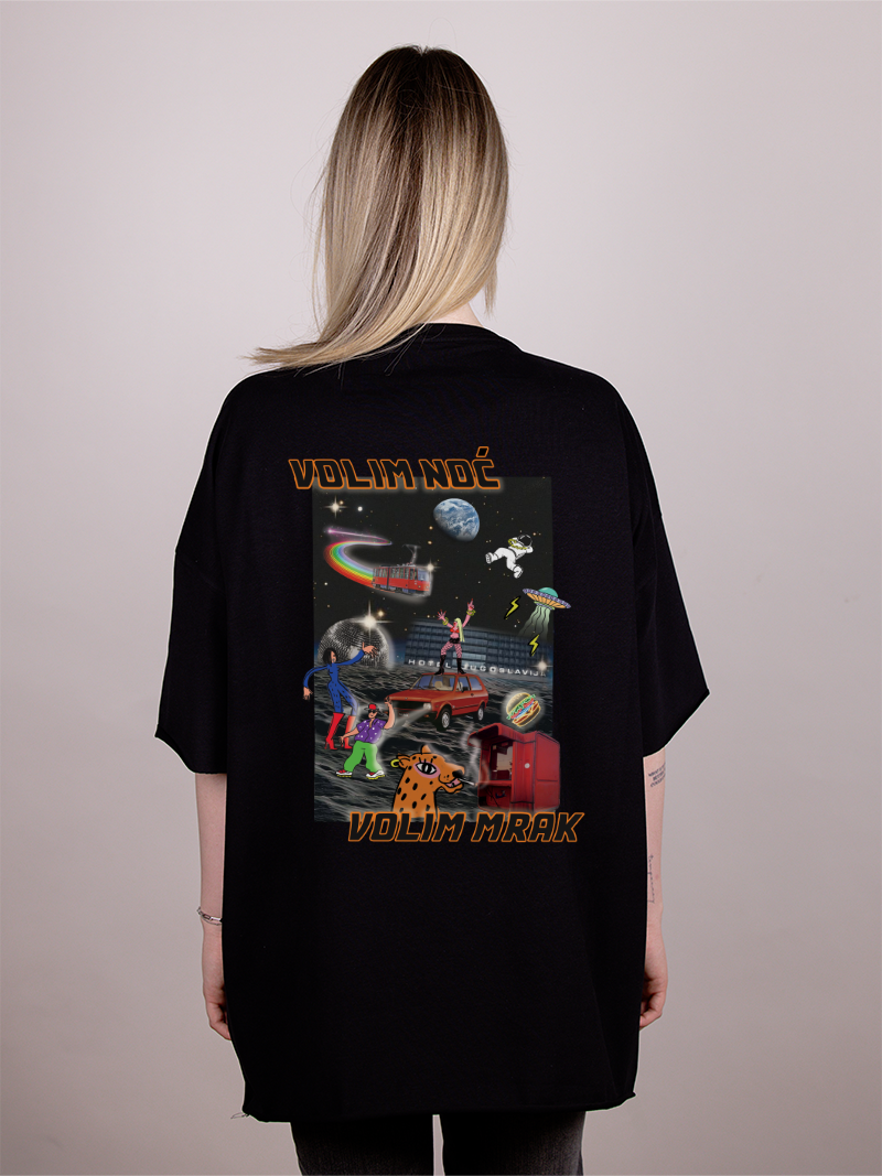 Volim noć volim mrak - Ženska oversize majica