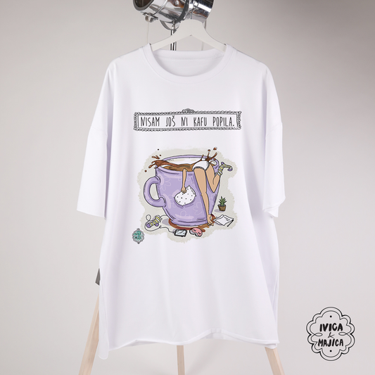 Nisam još ni kafu popila - Ženska oversize majica