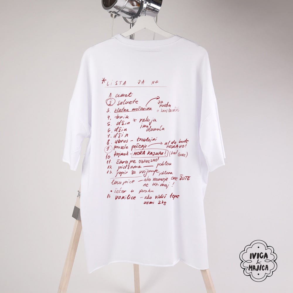 Novogodišnja lista - Ženska oversize majica