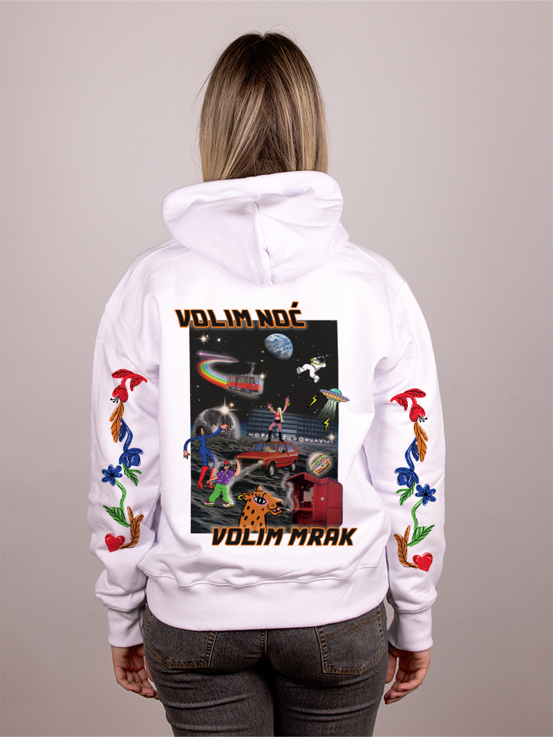 Volim noć volim mrak - Ženski duks sa kapuljačom