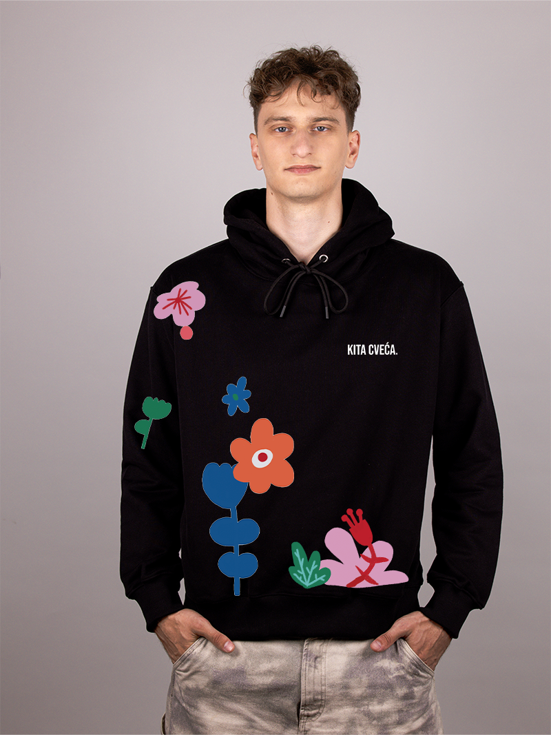 Kita cveća - Muški duks sa kapuljačom