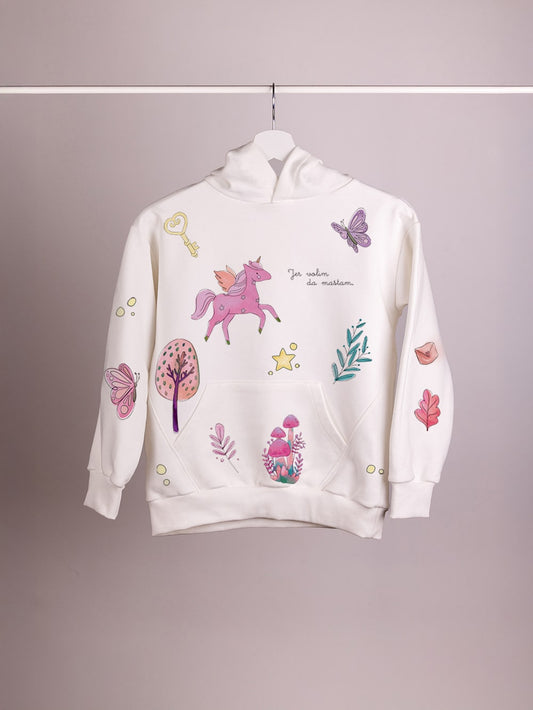 Jer volim da maštam – Dečiji duks sa kapuljačom