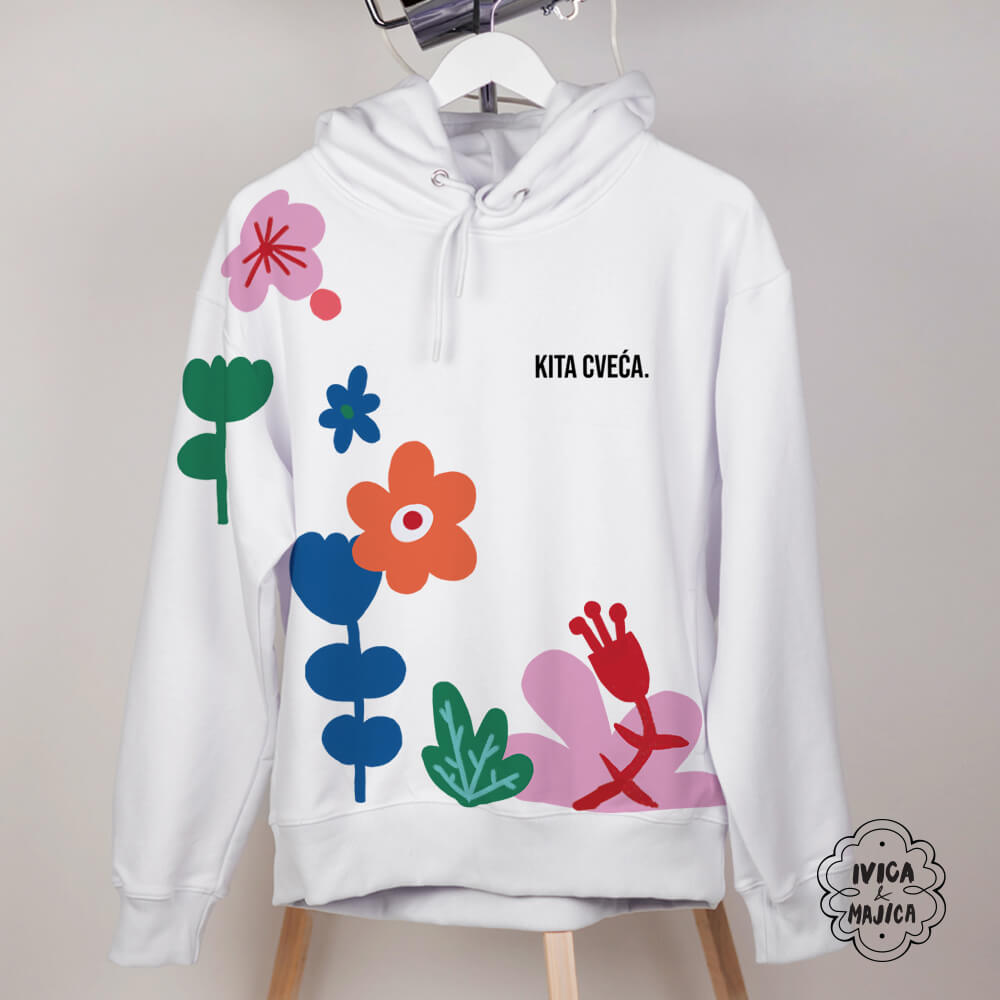 Kita cveća – Ženski duks sa kapuljačom