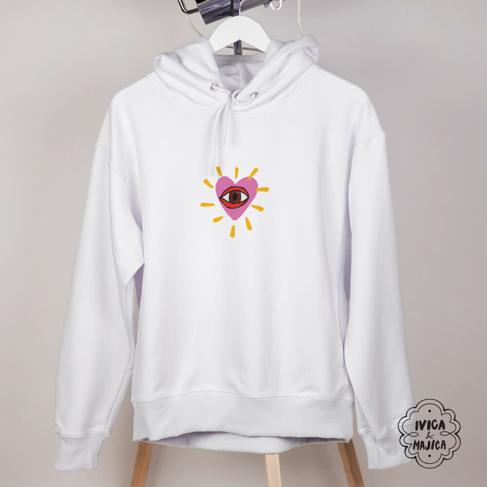 Lepa sam iznutra – Ženski duks sa kapuljačom