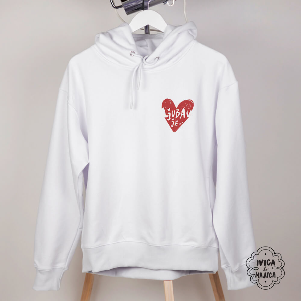 Ljubav je – Ženski duks sa kapuljačom