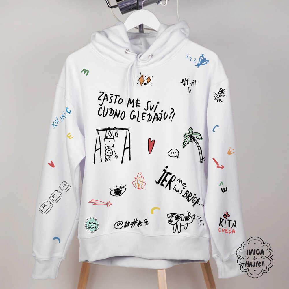 Zašto me svi čudno gledaju – Muški duks sa kapuljačom