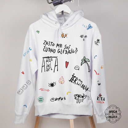 Zašto me svi čudno gledaju – Ženski duks sa kapuljačom