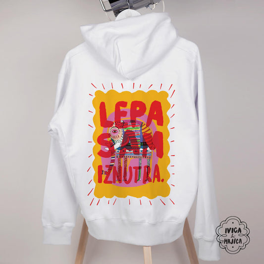 Lepa sam iznutra – Ženski duks sa kapuljačom