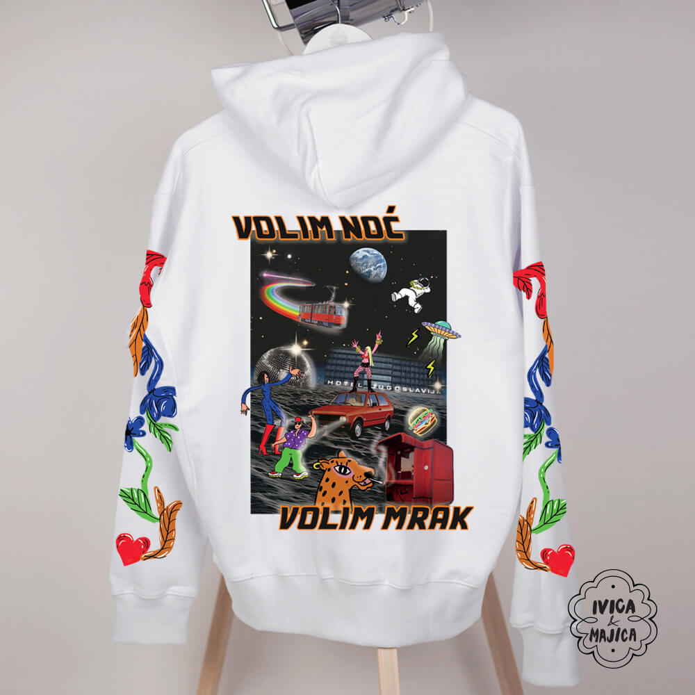 Volim noć volim mrak – Muški duks sa kapuljačom