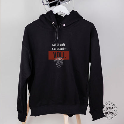 Sve se može kad se voli – Ženski duks sa kapuljačom