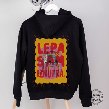 Lepa sam iznutra – Ženski duks sa kapuljačom