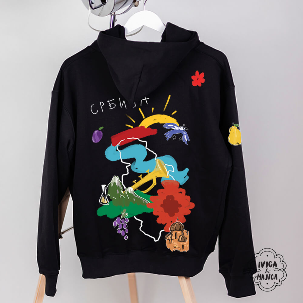 Srbija – Muški duks sa kapuljačom