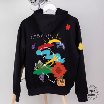 Srbija – Ženski duks sa kapuljačom