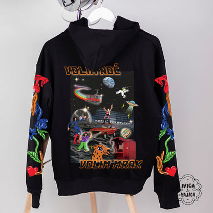 Volim noć volim mrak – Muški duks sa kapuljačom