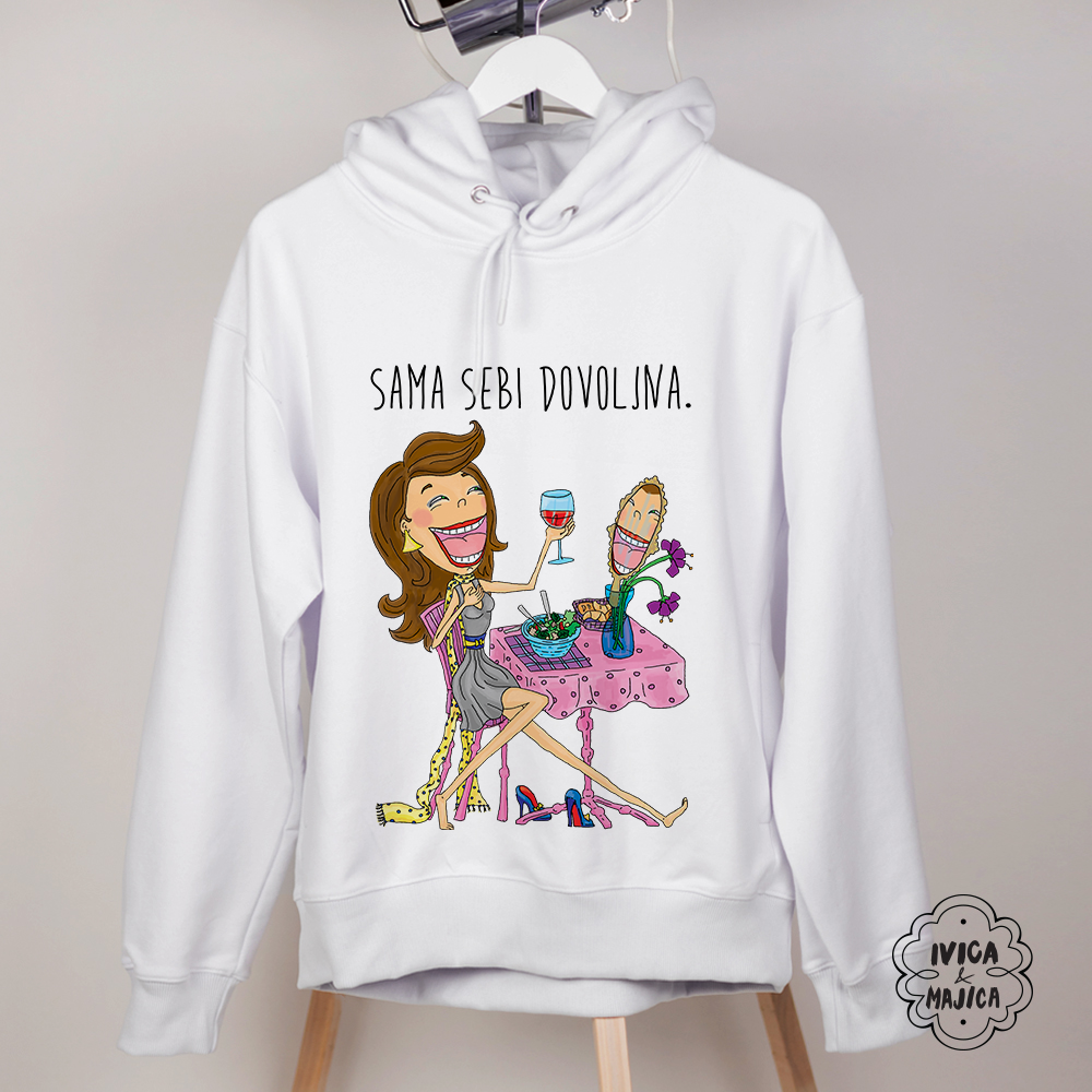 Sama sebi dovoljna - Ženski duks sa kapuljačom