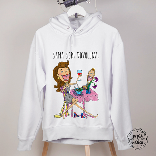 Sama sebi dovoljna - Ženski duks sa kapuljačom