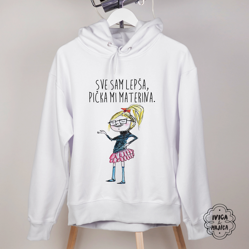 Sve sam lepša - Ženski duks sa kapuljačom