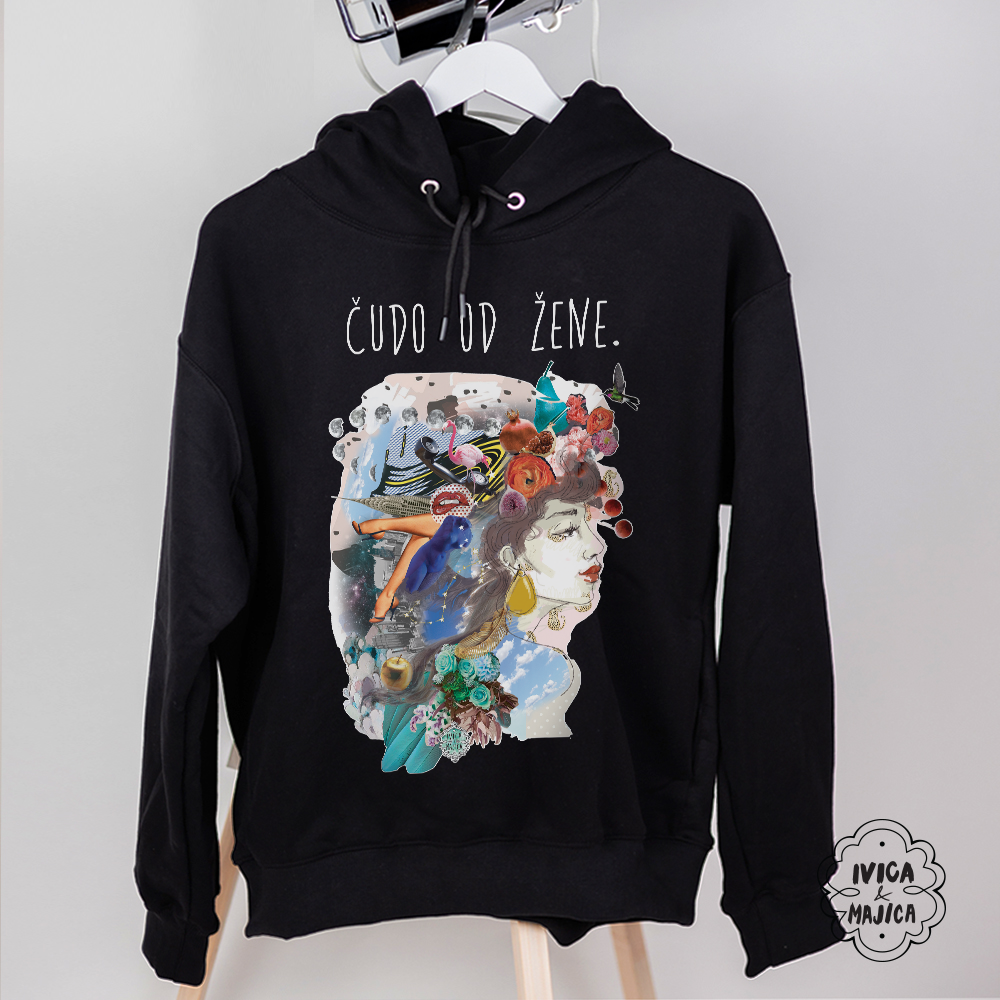 Čudo od žene - Ženski duks sa kapuljačom