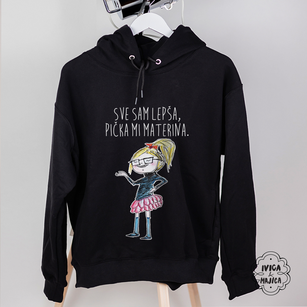 Sve sam lepša - Ženski duks sa kapuljačom