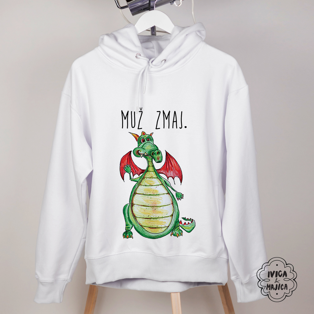 Muž zmaj - Muški duks sa kapuljačom