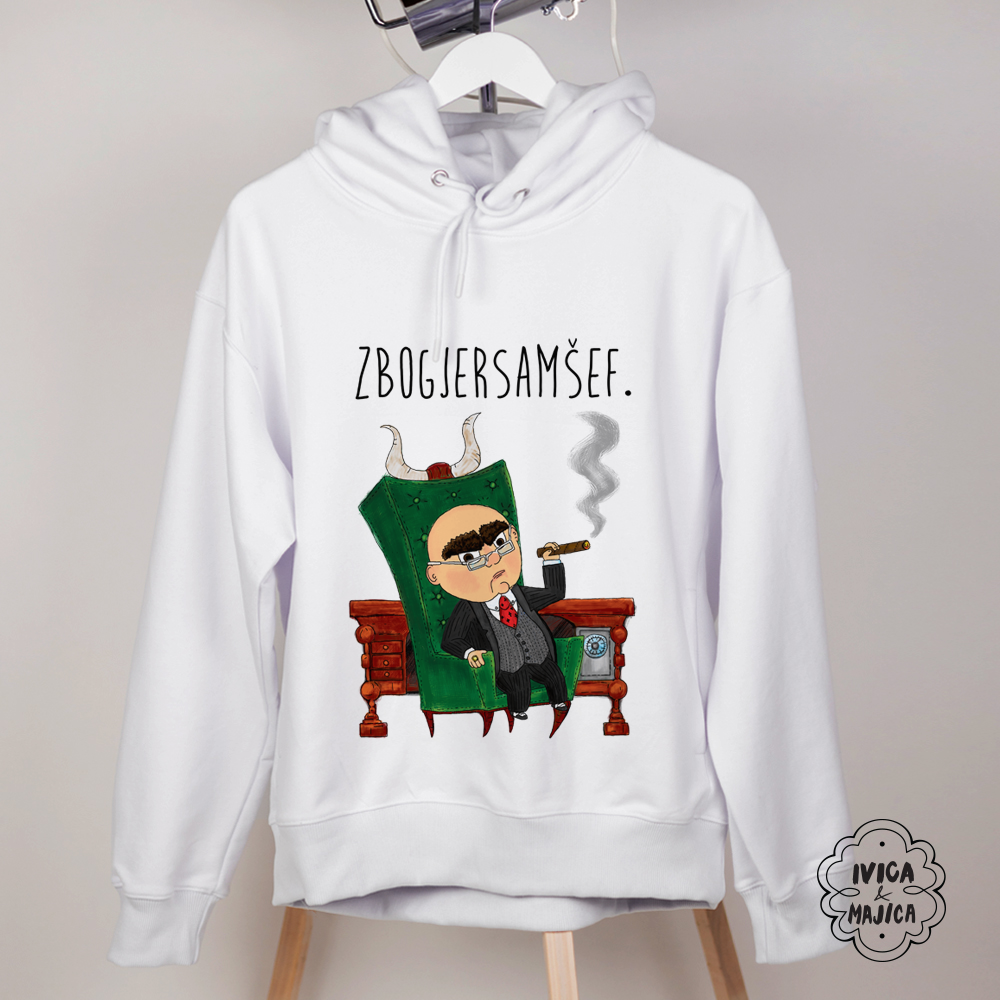 Zbog jer sam šef - Muški duks sa kapuljačom