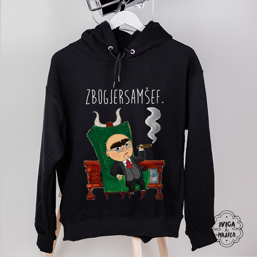 Zbog jer sam šef - Muški duks sa kapuljačom