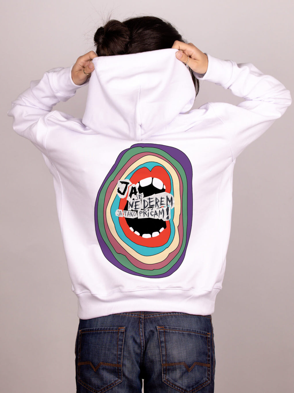 Ja se ne derem, ja tako pričam – Ženski duks sa kapuljačom