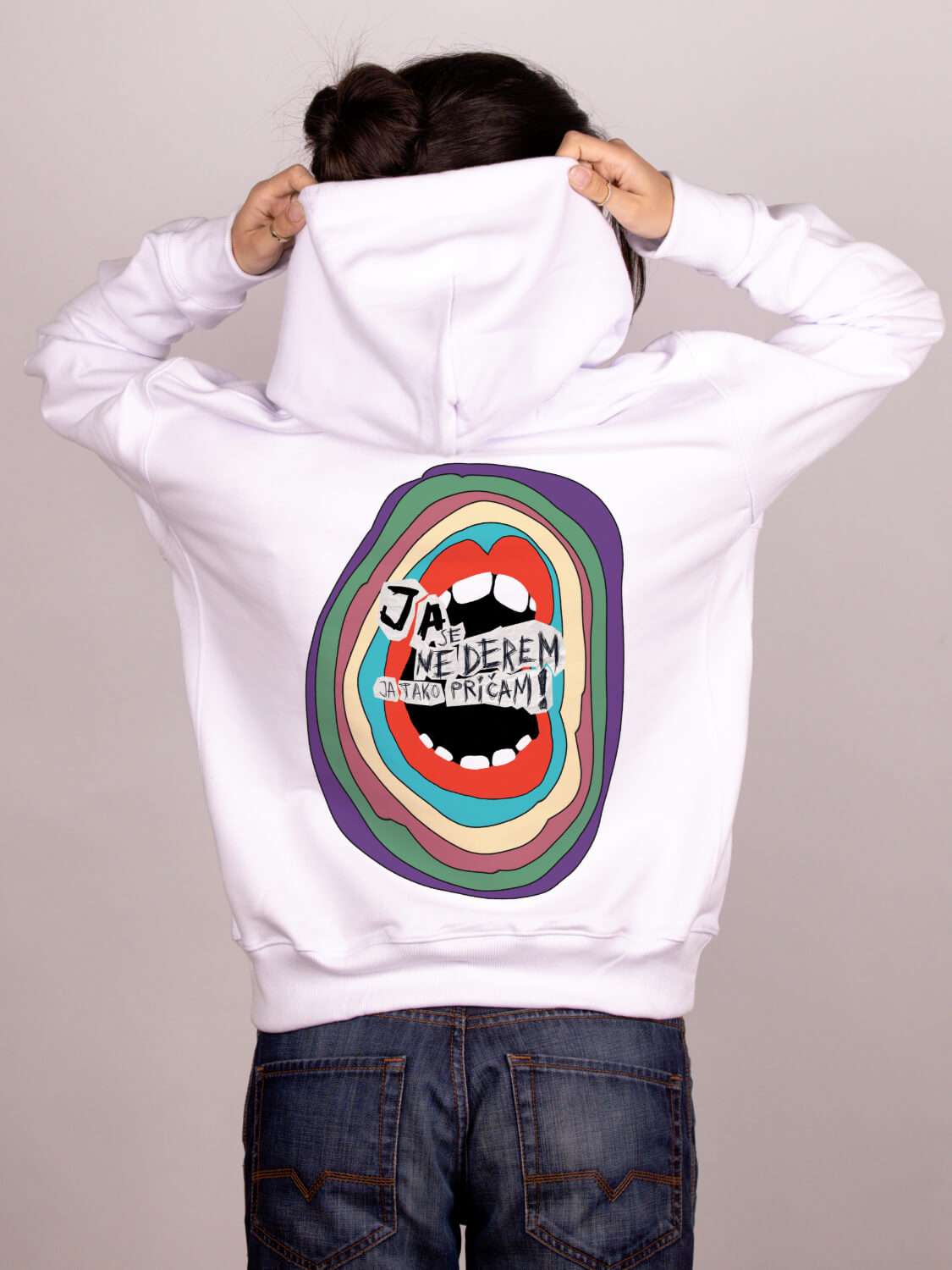 Ja se ne derem, ja tako pričam – Ženski duks sa kapuljačom