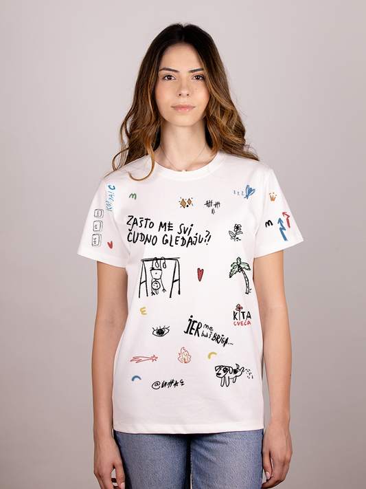 Zašto me svi čudno gledaju – Ženska majica