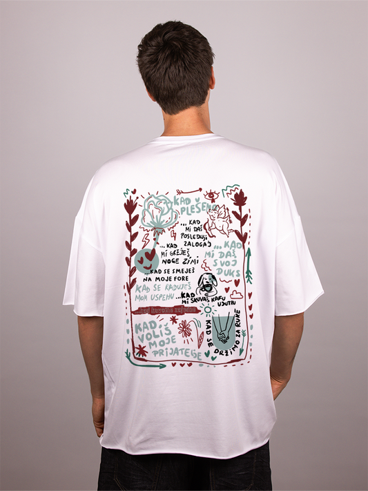 Ljubav je - Muška oversize majica