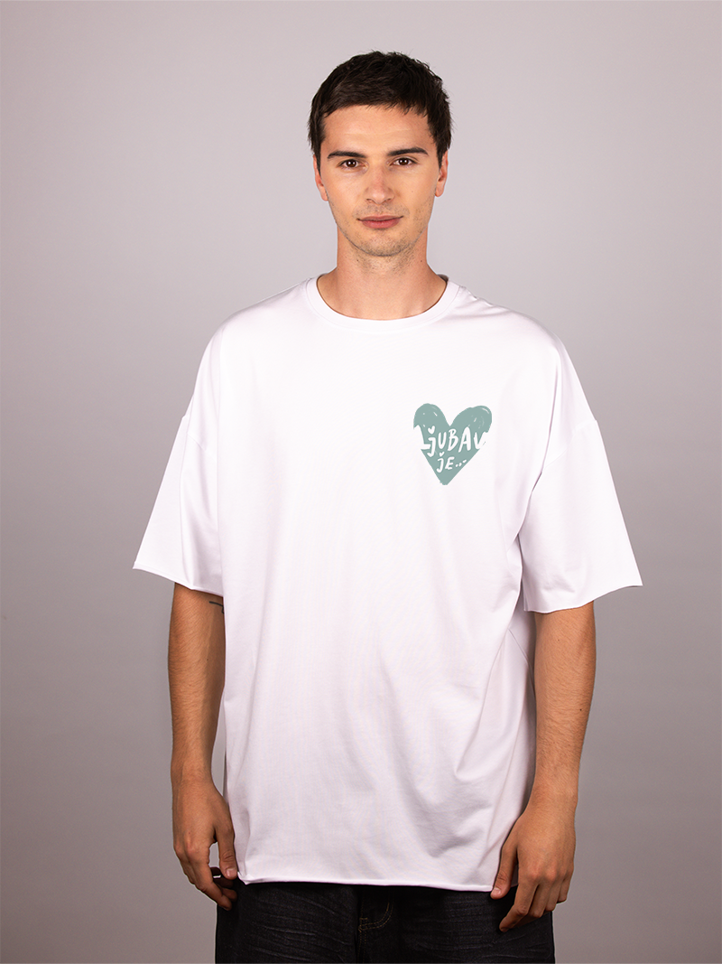 Ljubav je - Muška oversize majica