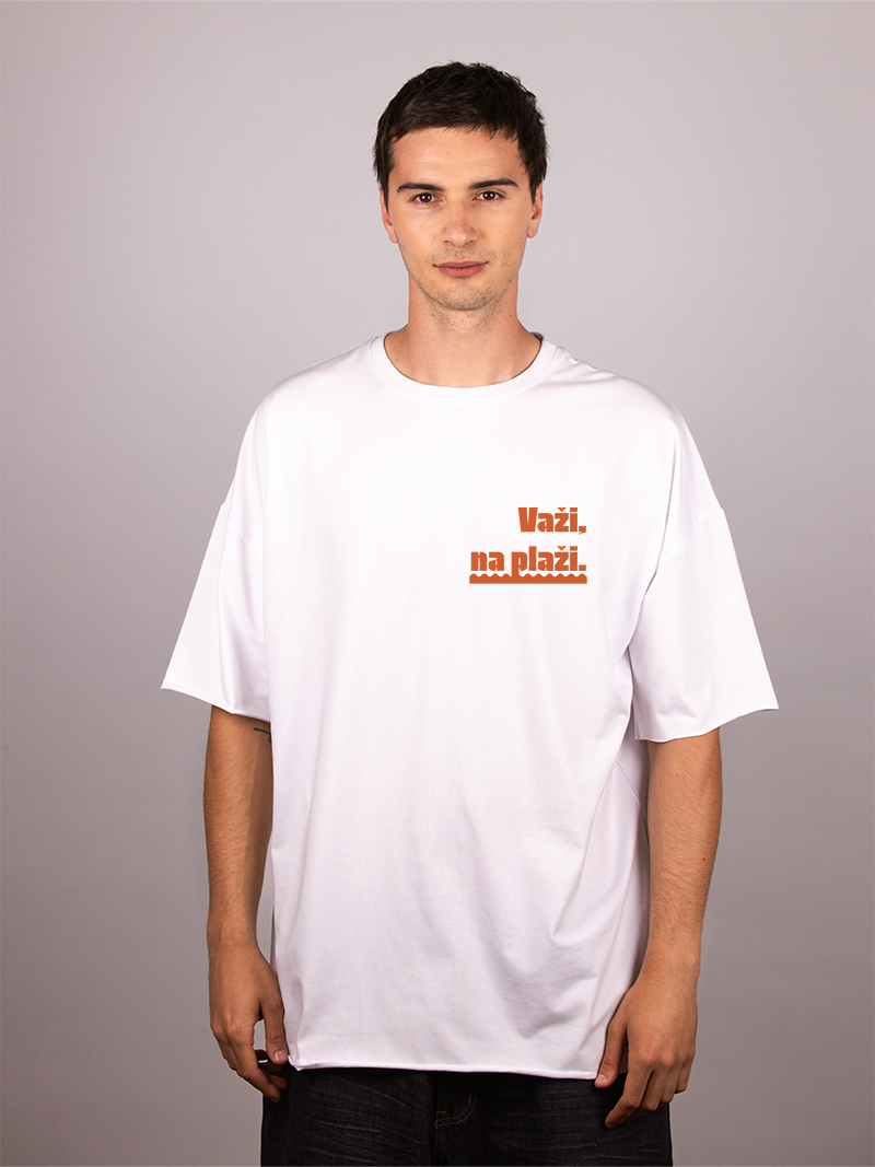 Važi na plaži - Muška oversize majica