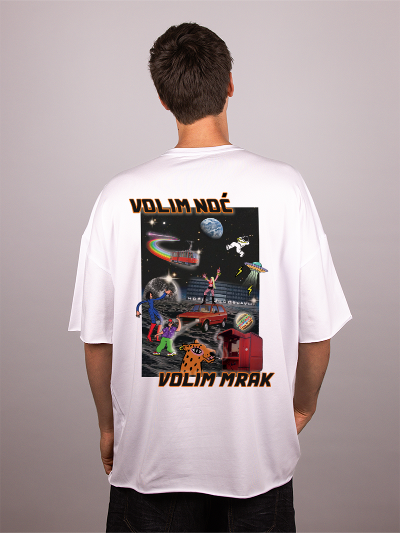 Volim noć volim mrak - Muška oversize majica