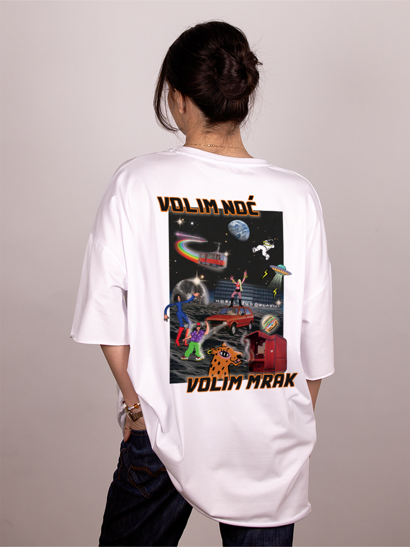 Volim noć volim mrak - Ženska oversize majica