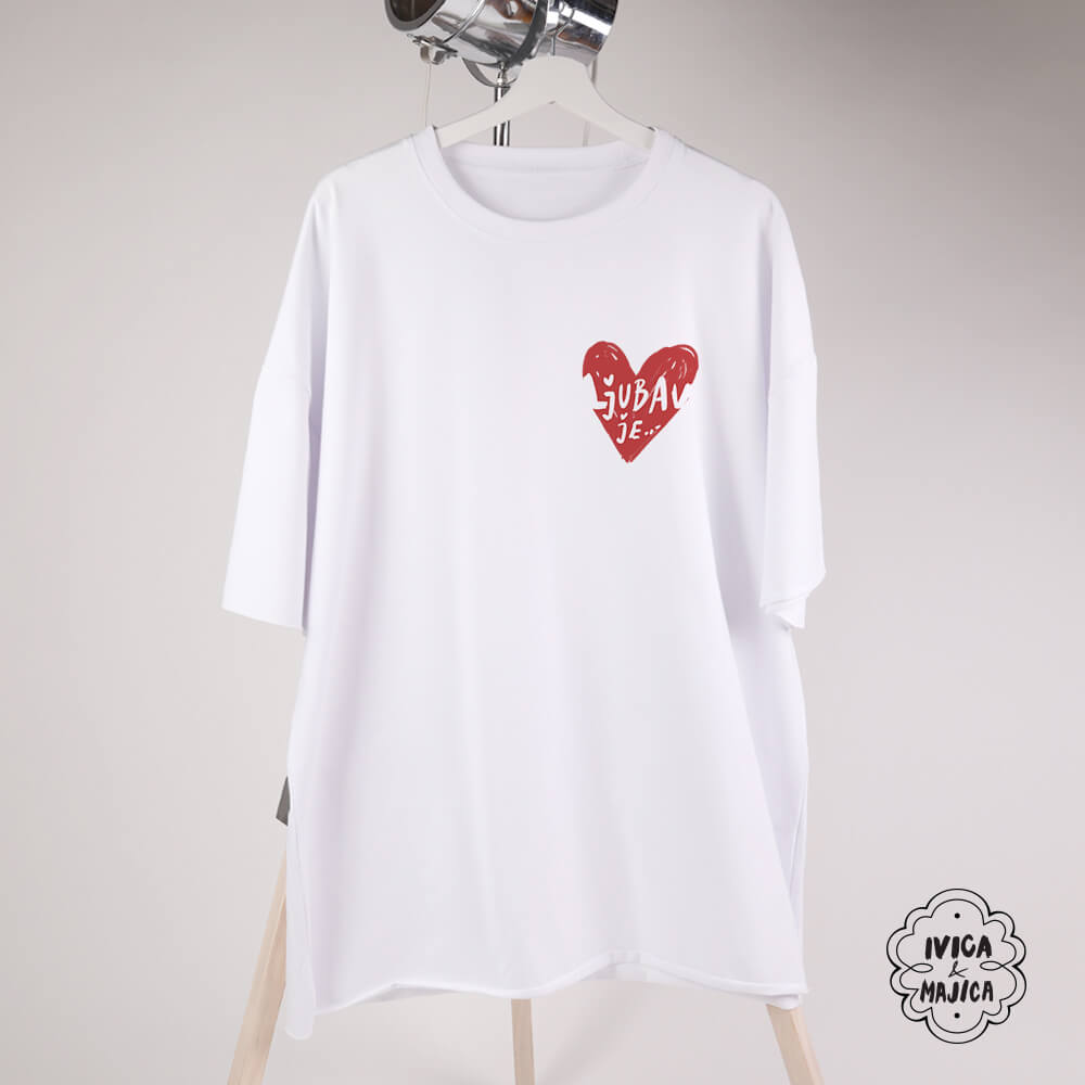 Ljubav je – Ženska oversize majica