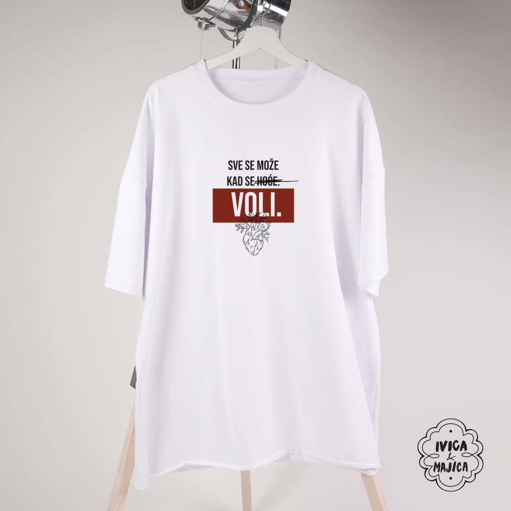 Sve se može kad se voli – Muška oversize majica