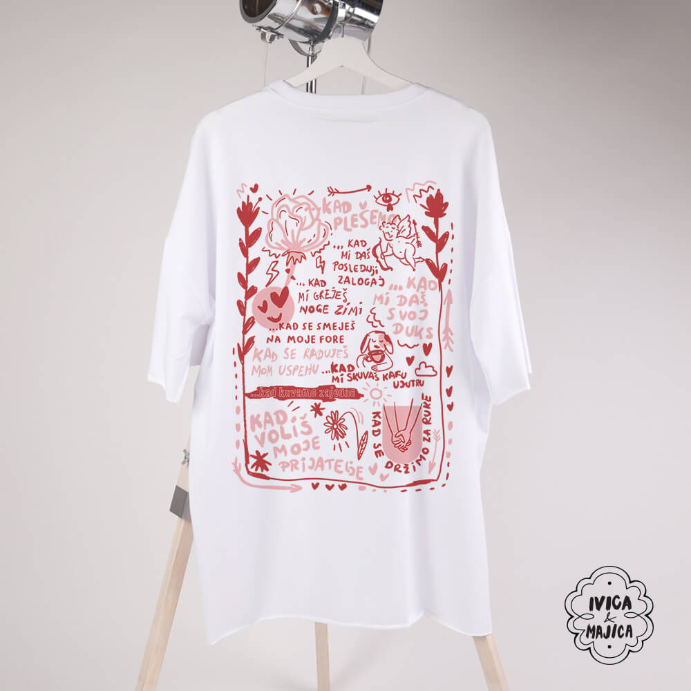 Ljubav je – Ženska oversize majica