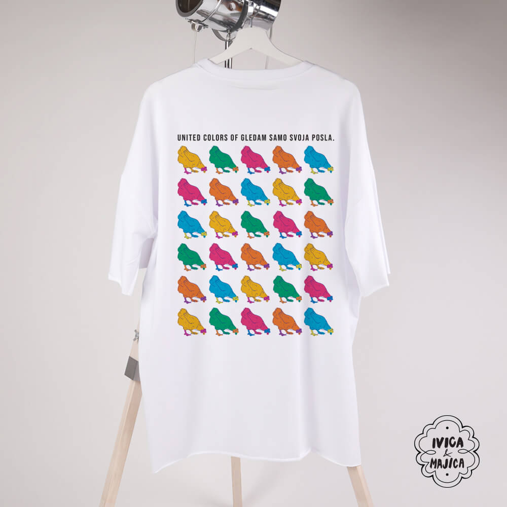 United colors of gledam samo svoja posla – Muška oversize majica