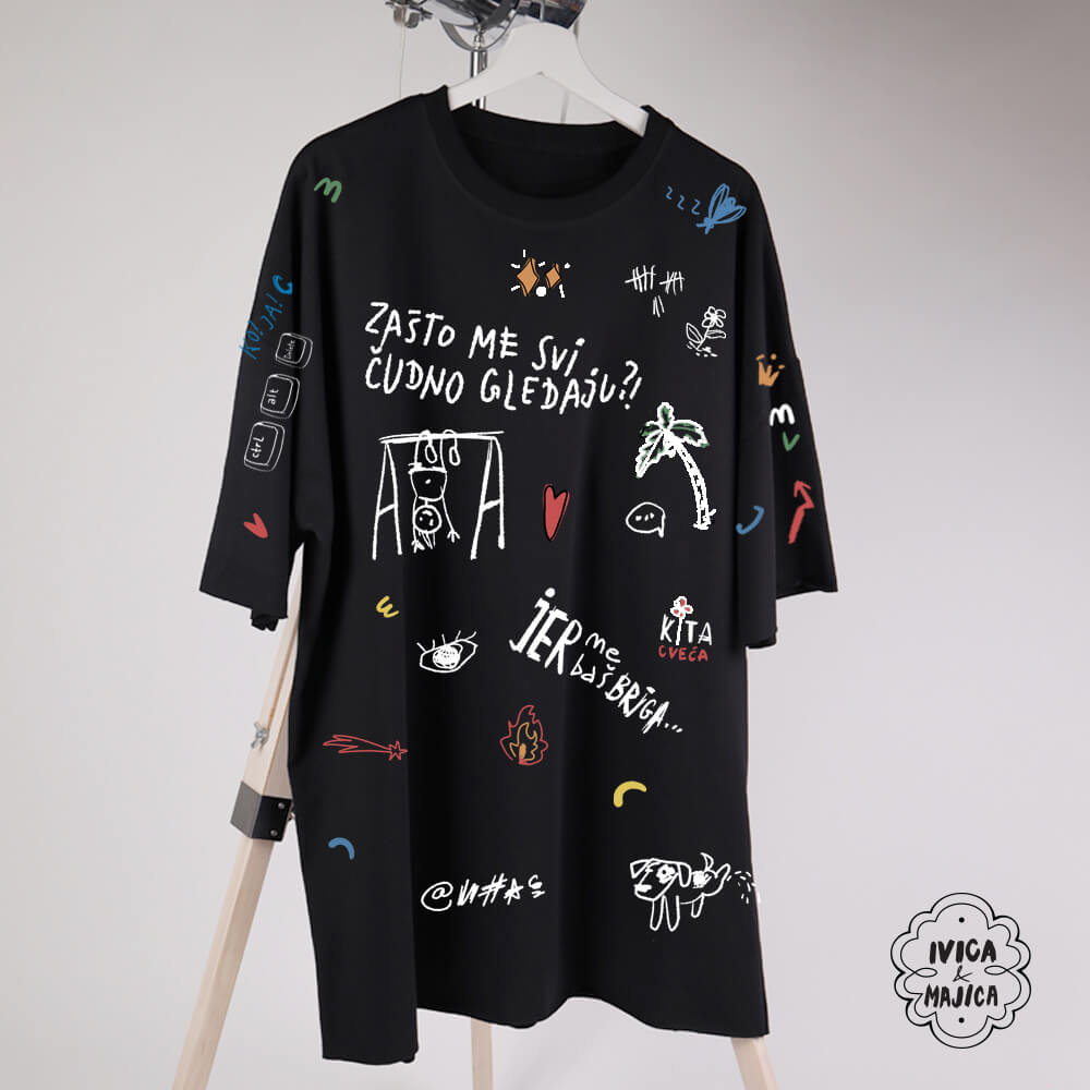 Zašto me svi čudno gledaju – Ženska oversize majica