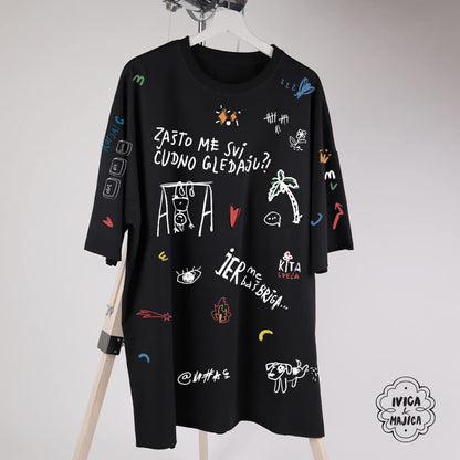 Zašto me svi čudno gledaju – Ženska oversize majica