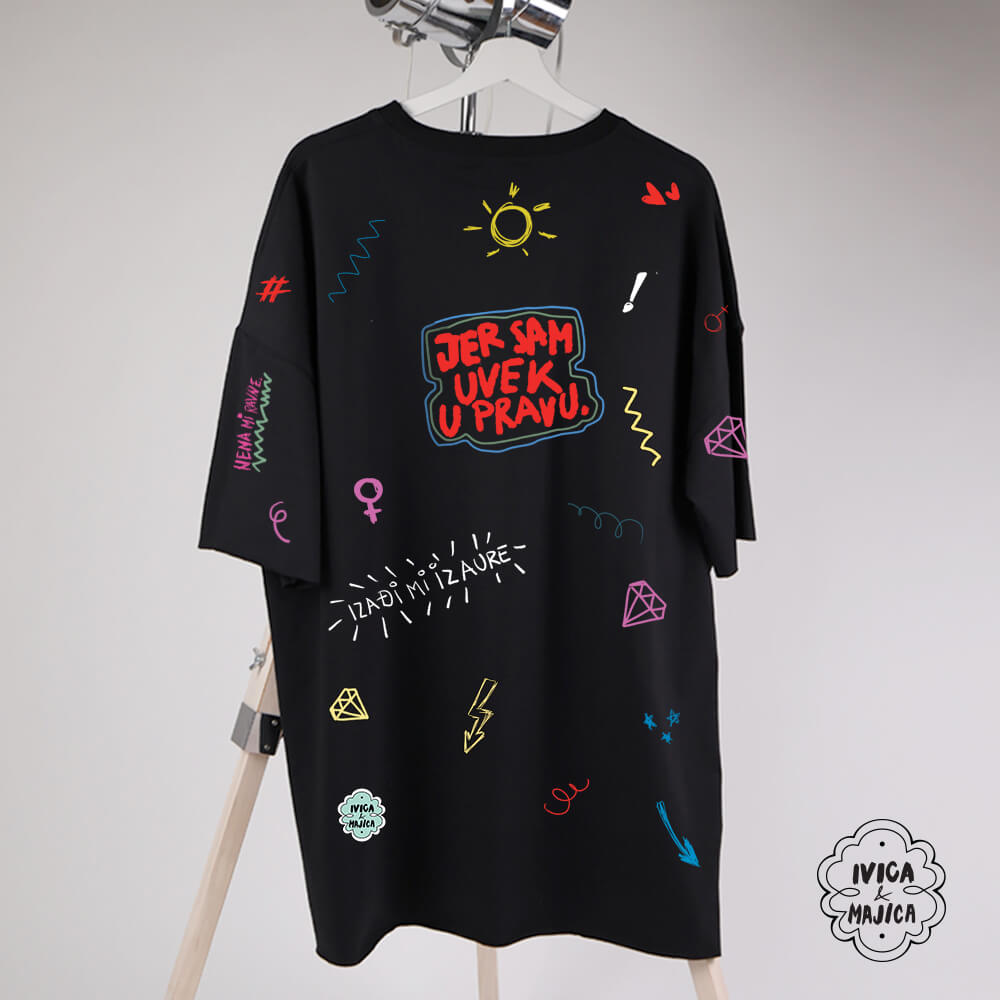 Samoljubiva – Ženska oversize majica