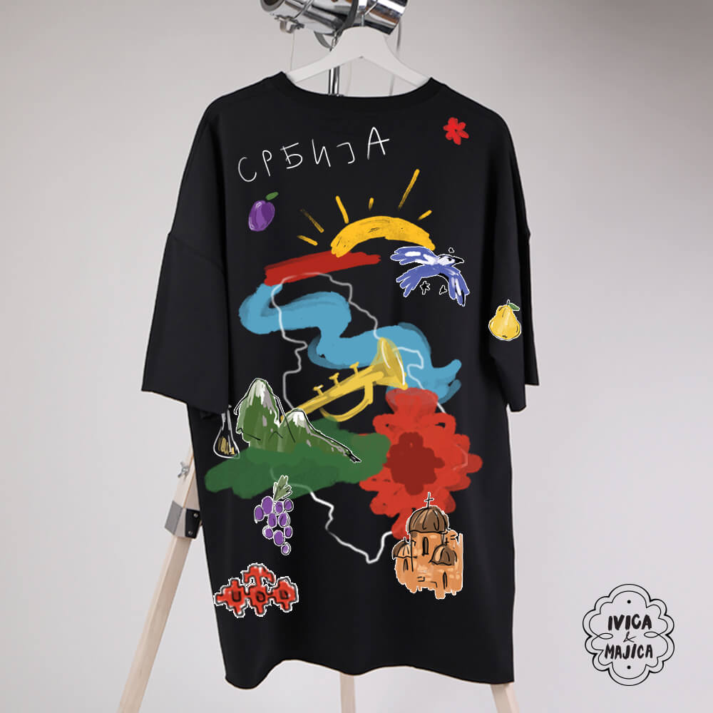 Srbija – Ženska oversize majica