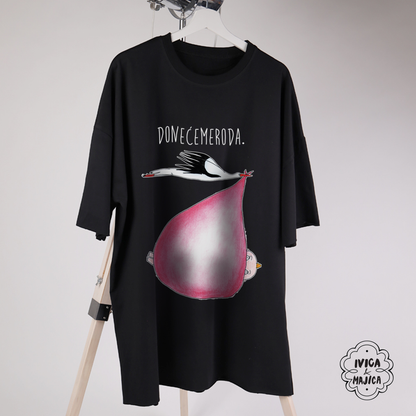 Doneće me roda (roza) - Ženska oversize majica
