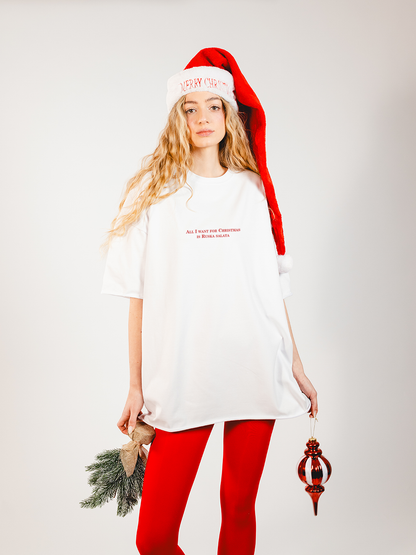 All i want for Christmas is ruska salata - Ženska oversize majica