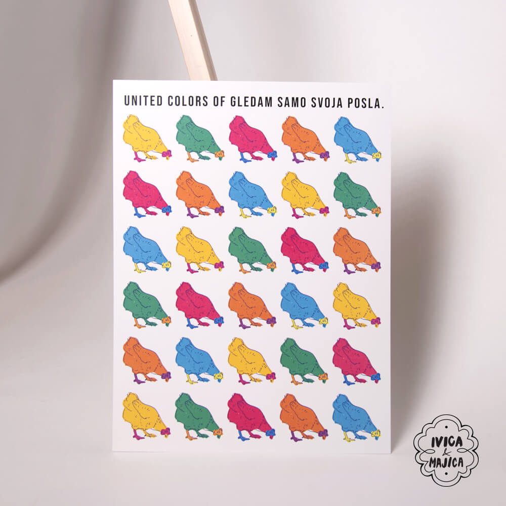 United colors of gledam samo svoja posla – Poster