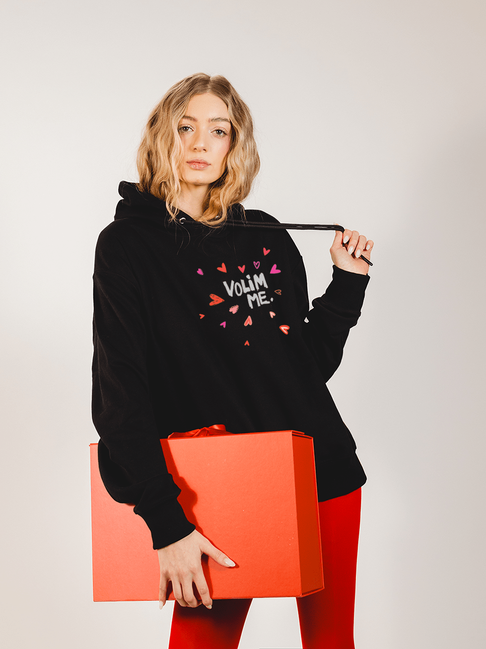 Volim me – Ženski duks sa kapuljačom